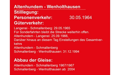 Stillegung Altenhundem Wenholthausen