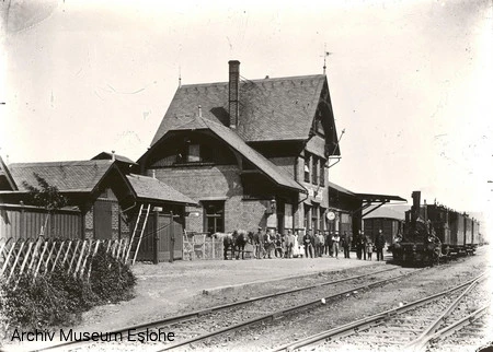 Der erste Bahnhof von Fredeburg kurz nach der Er&ouml;ffnung der Strecke